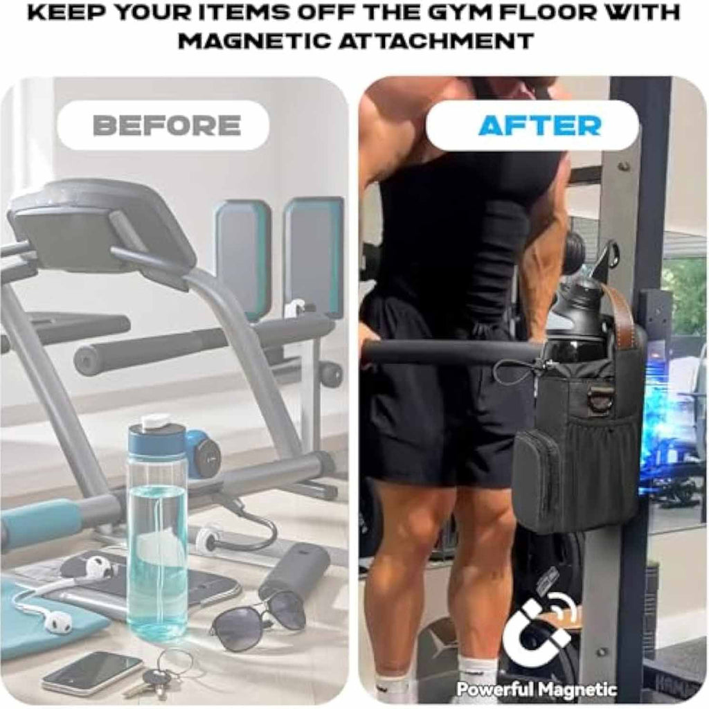 TikTokで話題中のどこにでもくっ付くウォーターボトルラック　防水加工　ジム用 フィットネス用 ポータブル フィットネススポーツバッグ