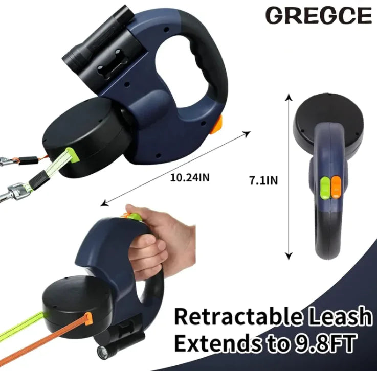Dual Retractable Dog Leash（2頭用伸縮リード）🐾