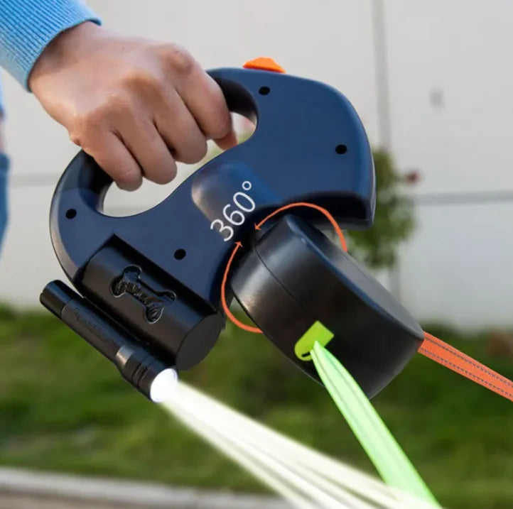 Dual Retractable Dog Leash（2頭用伸縮リード）🐾