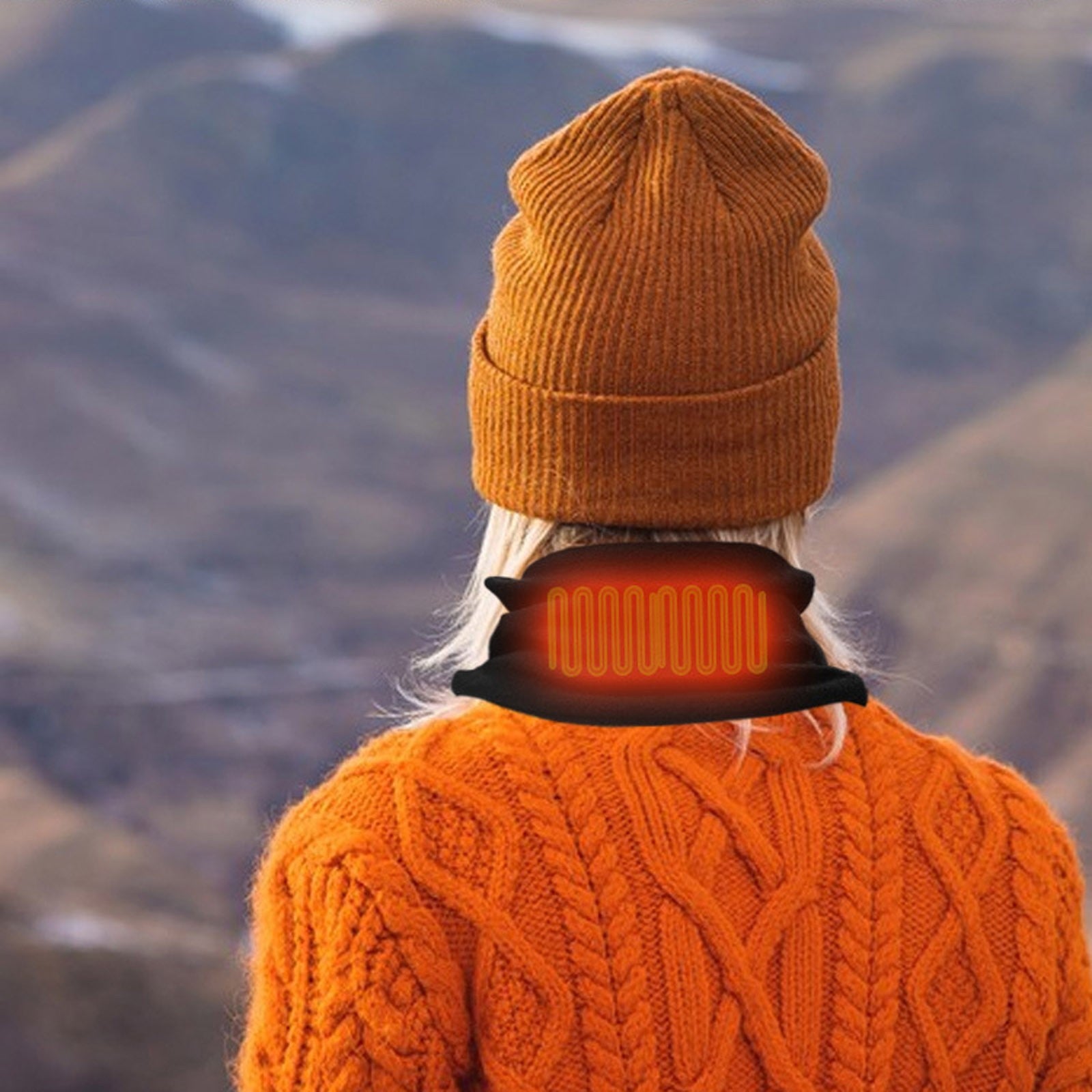 男女兼用　防寒　温度調節が可能なスマートヒーティングネックウォーマー