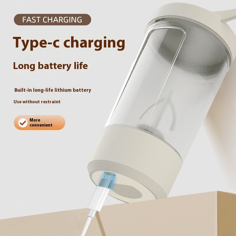 TikTokで話題になっている自動シェイカーミキサー400ml 14オンス 電動プロテインパウダーミキシングカップ  シェイクボトル ミルクコーヒーブレンダー ケトル ジム用 1200mAh